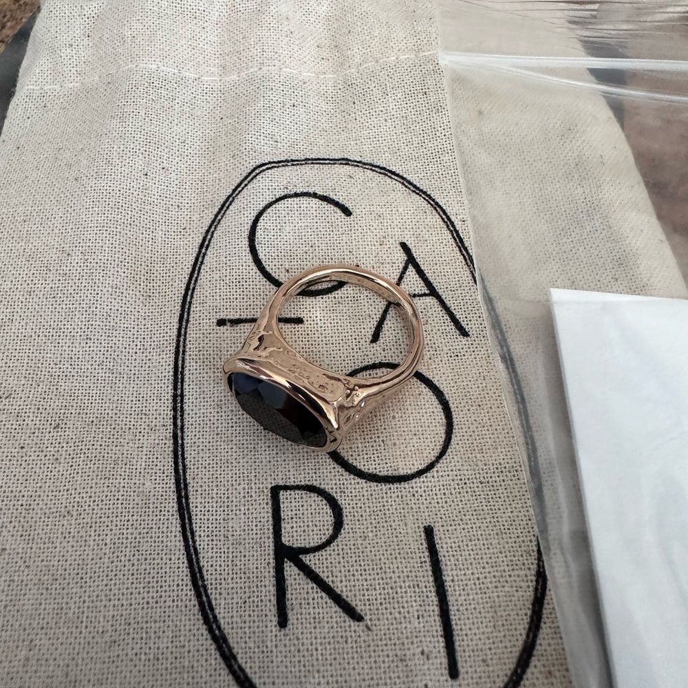 Catori Smoky Quartz Signet Ring